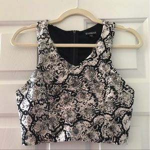 Animal print crop top